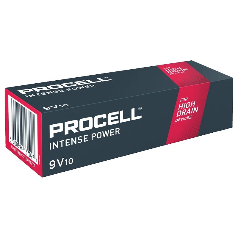 Caja de 10 pilas Intense Power 9V de Procell