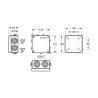 Caja de conexión estanca cuadrada con 7 conos y tapa atornillada AcquaBOX