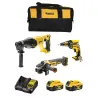 Kit de máquinas para yeso DCK304P2 Dewalt Martillo + Miniamoladora + Atornillador