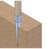 Soporte de fijación en acero para estructuras de madera Amig 359
