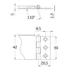 Bisagra guillotina latonada Modelo 10 de Amig