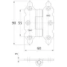 Bisagra mariposa rústica Modelo 9010 de Amig