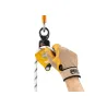 Polea simple de altísimo rendimiento con sentido de rotación único y eslabón giratorio Spin L1D de Petzl