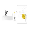 Polea simple de altísimo rendimiento con sentido de rotación único y eslabón giratorio Spin L1D de Petzl
