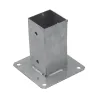Base cuadrada galvanizada para poste