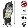 Búho espantapájaros con cabeza giratoria