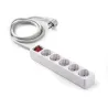Base múltiple de 5 tomas con interruptor y cable de 3 metros