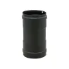 Manguito para chimenea simple pared vitrificado negro