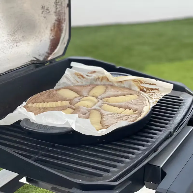 Plancha de hierro colado vitrificado para barbacoa de gas