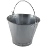 Cubo galvanizado cónico con asa lisa