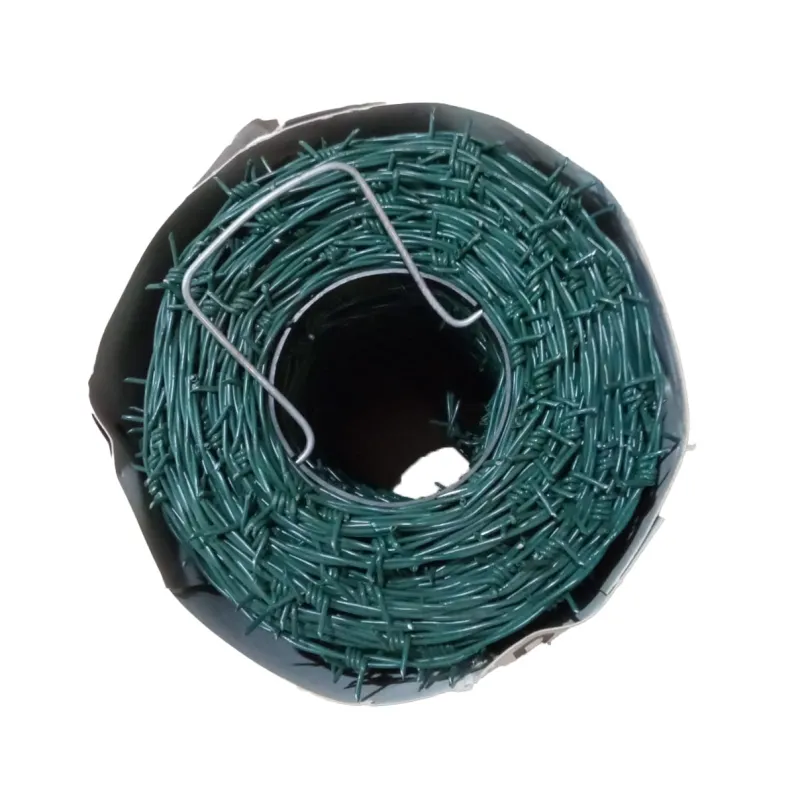 Rollo de alambre espino plastificado de 100 metros con 3,05 mm de diámetro  en color