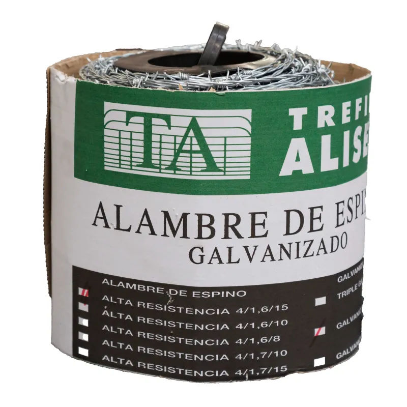 Alambre de espino galvanizado 13 - rollo 250 metros - Soutelana