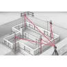Láser de rotación Quadrum M 350 S con receptor, trípode y regla Laserliner
