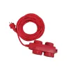 Prolongador industrial con 4 bases con tapa y cable de 10 metros PEF-10