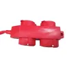Prolongador industrial con 4 bases con tapa y cable de 10 metros PEF-10