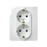Base enchufe doble 5P+TT con marco Serie 15 Simon Brico