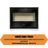 Chimenea Insertable Silver 700 de Lacunza interior vermiculita