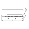 Blíster de 5 hojas de calar para madera 91-2PW-P5 Bahco