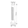 Ventilador de torre Nandi con mando de GSC