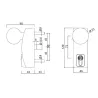 Manilla modular exterior con pomo y bocallave MMODPBT5NE