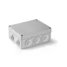 Caja de conexión estanca rectangular con 10 conos y tapa atornillada AcquaBOX