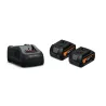 Set de 2 baterías de 5.0 Ah - 18V más cargador GBA AS de Fein