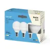 Pack 2 + 1 bombillas LED esféricas G45 E27 de Garza