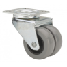Rueda doble giratoria Ø50 mm – Silenciosa, robusta y sin marcas