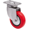 Rueda giratoria de poliuretano Ø60 mm con soporte inoxidable AISI 304 – Carga 50 kg