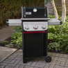 arbacoa de gas Weber Spirit E-325 con 3 quemadores y Sear Zone – Hierro colado y mesas plegables