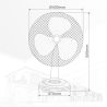 Ventilador de sobremesa Lindi Ø43 cm blanco – 3 velocidades y montaje versátil