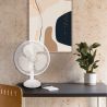 Ventilador de sobremesa Lindi Ø43 cm blanco – 3 velocidades y montaje versátil