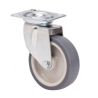 Ruedas Giratorias de Goma Gris Cargas Ligeras Ø50 a Ø100 mm – Silenciosas y Protección de Suelos