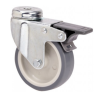 Ruedas Giratorias de Goma Gris con Freno Ø50 a Ø100 mm – Desplazamiento Suave y Seguridad