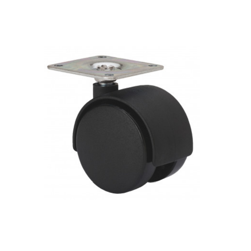 Rueda Giratoria de Polipropileno Negro Ø50 mm – Capacidad 50 kg