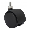 Rueda Giratoria M10X15 de Polipropileno Negro Ø50 mm sin Freno – Ligera y Resistente