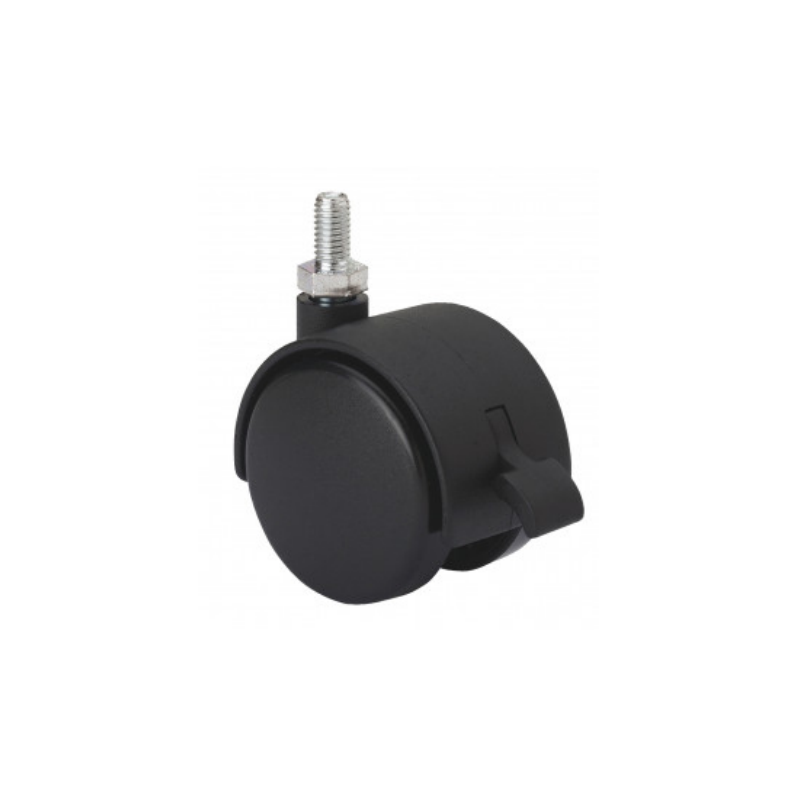 copy of Rueda Giratoria M10X15 de Polipropileno Negro Ø50 mm con Freno – Ligera y Resistente copy of Rueda Giratoria M10X15 de Polipropileno Negro Ø50 mm con Freno – Ligera y Resistente