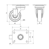 Ruedas Giratorias de Poliamix Gris Ø30-Ø60 mm – Ligereza y Resistencia
