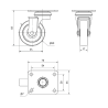 Ruedas Giratorias de Poliamix Gris Ø30-Ø60 mm – Ligereza y Resistencia
