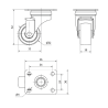 Ruedas Giratorias de Poliamix Gris Ø30-Ø60 mm – Ligereza y Resistencia