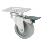 Ruedas Giratorias de Poliamix Gris con Freno Ø40-Ø60 mm – Durabilidad y Control