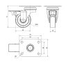 Ruedas Giratorias de Poliamix Gris con Freno Ø40-Ø60 mm – Durabilidad y Control