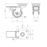 Ruedas Giratorias de Poliamix Gris con Freno Ø40-Ø60 mm – Durabilidad y Control