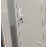 Taquilla metálica individual 2 puertas gris claro con colgador y cerradura