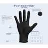 Guantes de nitrilo negro sin polvo Flash Black Power – Aptos uso alimentario