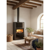 Estufa de leña Lacunza Bergen con horno | Diseño porcelánico y alto rendimiento