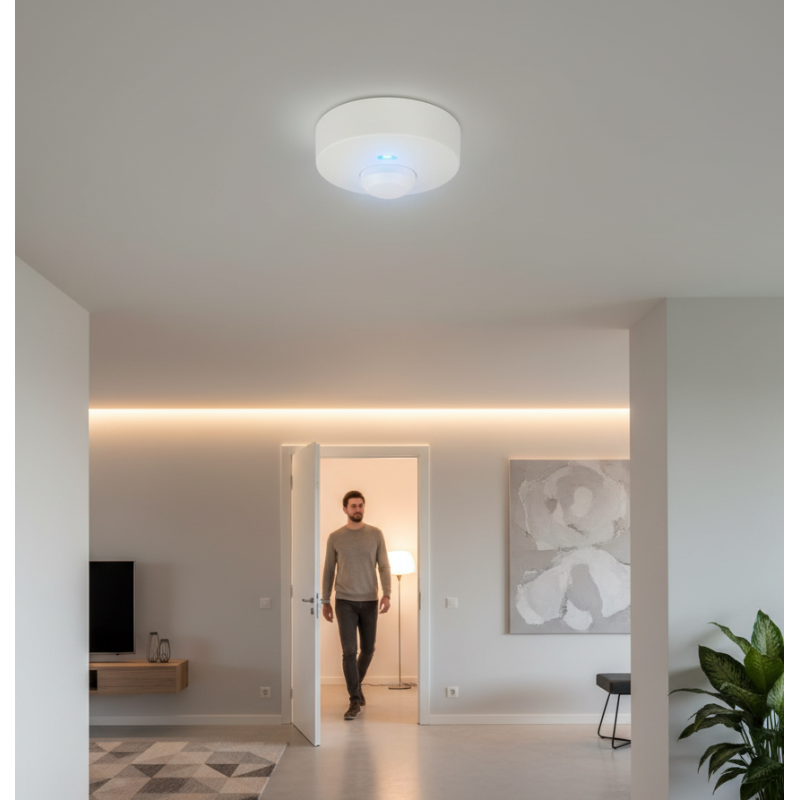 Detector de movimiento de techo 360° superficie 8 m