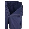 Pantalón bicolor alta visibilidad azul marino y naranja flúor | Trabajo seguro y resistente