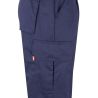 Pantalón bicolor alta visibilidad azul marino y naranja flúor | Trabajo seguro y resistente