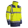Parka alta visibilidad impermeable y térmica | Amarillo y azul marino